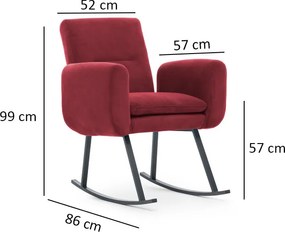 Κουνιστή Πολυθρόνα Κεραμιδί KONO 86x52x99