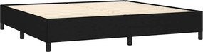 vidaXL Κρεβάτι Boxspring με Στρώμα Μαύρο 200x200 εκ. Υφασμάτινο