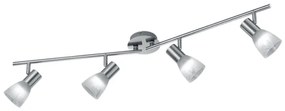 Visto Σποτ με 4 Φώτα και Ντουί E14 σε Ασημί Χρώμα Trio Lighting R82231407