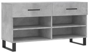 vidaXL Παπουτσοθήκη Γκρι Σκυρ. 102x35x55 εκ. από Επεξεργασμένο Ξύλο