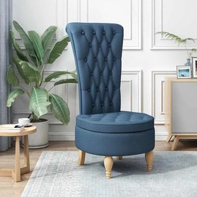 vidaXL Καναπέ με κουβέρτα Μπλε 56,5 x 70 x 110 εκ ύφασμα