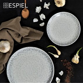 Πιάτο Φαγητού Ρηχό (Φ30) Espiel Canvas Step White/Grey KNA132K6