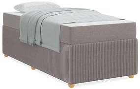 vidaXL Σκελετός Κρεβατιού Άλλο Taupe 90 x 190 cm ύφασμα
