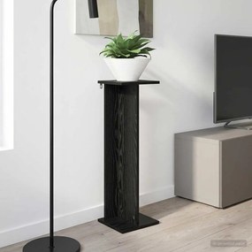 vidaXL Βάση φυτών Μαύρη Δρυς 25 x 25,5 x 80,5 εκ. Επεξεργασμένο Ξύλο