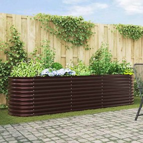 vidaXL Ανεβασμένο Κρεβάτι Καφέ 320 x 80 x 81 cm Ατσάλι