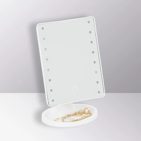 Επιτραπέζιος Καθρέφτης Με Led &amp; Ραφάκι (16.7x11.9x26.1) F-V Mirror 206973