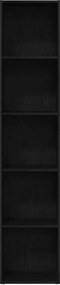 vidaXL Βιβλιοθήκη Μαύρη Δρυς 40x30x189 εκ. από Τεχνητό Ξύλο