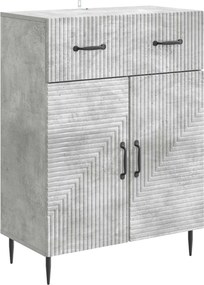 vidaXL Πλαϊνό γραφείο Γκρι Σκυροδέματος 66 x 34,5 x 89,5 εκ