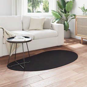 vidaXL Χαλί περιοχής  Μαύρο 80x150 εκ. Πολυεστέρας Αντιολισθητικό