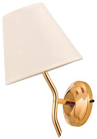 InLight Επιτοίχιο φωτιστικό από μέταλλο σε χρυσή απόχρωση και υφασμάτινο καπέλο 43413-Χρυσό