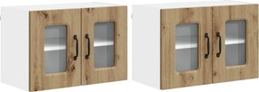 vidaXL Πάνελ πλυντηρίου πιάτων Kalmar 2 pcs Artisan Oak