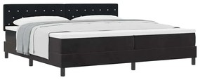 vidaXL Κρεβάτι με Ελατήρια και Στρώμα Μαύρο 200 x 200 cm ύφασμα