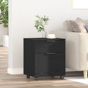 vidaXL Κινητός Φάκελος με Ρόδες Μαύρη Δρυς 45x38x54 εκ.