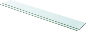 vidaXL Ράφια Πάνελ 2 τεμ. Διάφανα 110 x 15 εκ. Γυάλινα