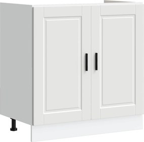 vidaXL Βάση νιπτήρα με αποθήκευση Porto 2 pcs Λευκό Επεξεργασμένο ξύλο
