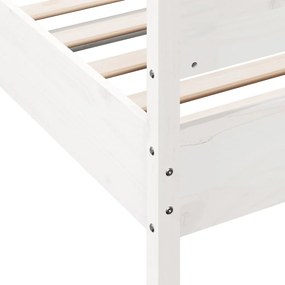 vidaXL Σκελετός Κρεβ. Χωρίς Στρώμα Λευκό 90x200 εκ Μασίφ Πεύκο