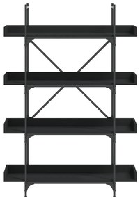 vidaXL Βιβλιοθήκη 4 Επιπέδων Μαύρη 100x33x145,5 εκ. Επεξεργασμένο Ξύλο
