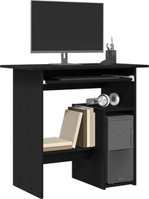 vidaXL Γραφείο Μαύρο Δρυς 80x45x74 εκ. από Επεξεργασμένο Ξύλο