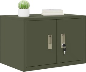 vidaXL Ντουλάπι αποθήκευσης Ελιά Πράσινη 60 x 40 x 40 εκ. Ατσάλι