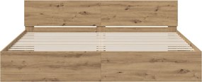 vidaXL Κρεβάτι με Κεφαλάρι Artisan Δρυς 200 x 200 cm