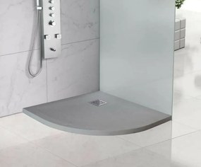 Karag Pietra 90x90 - Ημικυκλική ντουζιέρα πέτρινη - Cemento