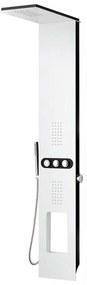 Στήλη Υδρομασάζ Bianco Nero Touch A7118 148x24,5cm White-Black Praxis Aluminium