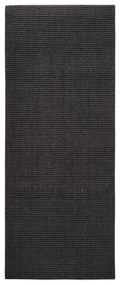 Χαλί Μαύρο 100 x 250 εκ. από Φυσικό Σιζάλ - Μαύρο
