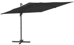 Ομπρέλα Κρεμαστή με LED Μαύρη 400 x 300 εκ. - Μαύρο
