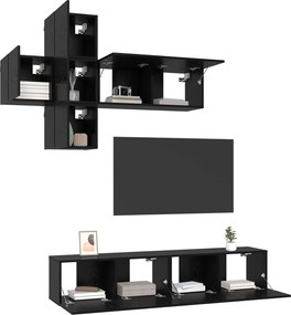 vidaXL Σετ επίπλου τηλεόρασης Επιτοίχιο 3 pcs Επεξεργασμένο Ξύλο