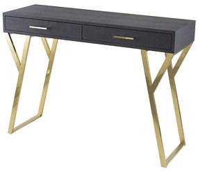 Artekko Console Κονσόλα Μαύρο με Χρυσά Πόδια Ξύλο/Μέταλλο (78x37x110)cm