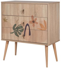 Συρταριέρα City Trio Leaf 869VEL3473 80x40x89cm Multi