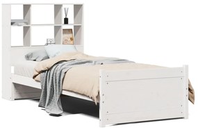 vidaXL Κρεβάτι Βιβλιοθήκη Χωρίς Στρώμα 90x200 εκ Μασίφ Ξύλο Πεύκου