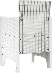 vidaXL Καρέκλα Κήπου 2 pcs Λευκό 53 x 49 x 85 εκ. Πολυπροπυλένιο