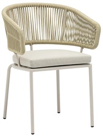 Nancy/P-Beige Armchair  metax-01-00-2683 διάστ.56.0000 x 57.0000 x 75.0000