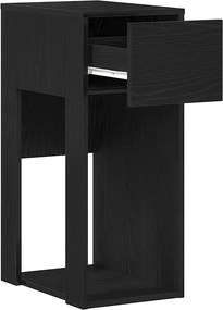 vidaXL Πύργος υπολογιστή με συρτάρι Μαύρο 30x44x74 cm