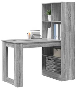vidaXL Γραφείο Γκρίζο Σονομα 122 x 67 x 145 εκ. Επεξεργασμένο ξύλο