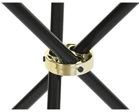 Βοηθητικό Τραπέζι DKD Home Decor Λευκό Μαύρο Χρυσό Μέταλλο Ξύλο MDF 80 x 80 x 76 cm