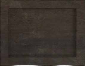 vidaXL Πάγκος Μπάνιου Σκούρο Καφέ 40x30x(2-4) εκ. Επεξ. Μασίφ Ξύλο