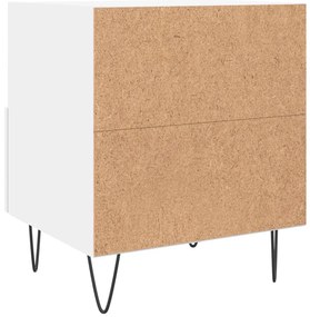 vidaXL Κομοδίνο Λευκό 40 x 35 x 47,5 εκ. από Επεξεργασμένο Ξύλο