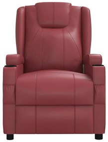 vidaXL Πολυθρόνα Ανακλινόμενη Μπορντό από Συνθετικό Δέρμα