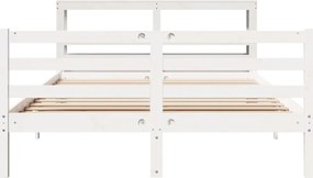 vidaXL Σκελετός Κρεβ. Χωρίς Στρώμα Λευκό 120x200 εκ Μασίφ Πεύκο