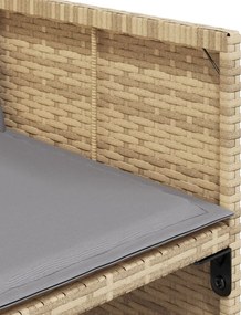 vidaXL Σετ Τραπεζαρίας Κήπου 9τεμ. Μικτό Μπεζ Συνθ. Ρατάν με Μαξιλάρια