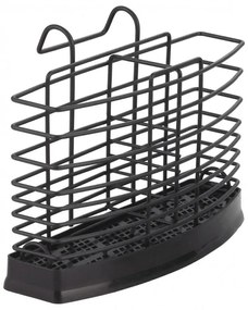 Στεγνωτήριο μαχαιροπήρουνων Rosberg R53003D, 20.7x9.5x15.2 cm, Μαύρο ματ