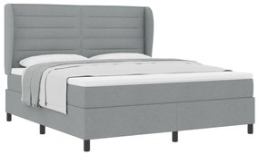 vidaXL Κρεβάτι με Στρώμα Γκρι 180x200 εκ
