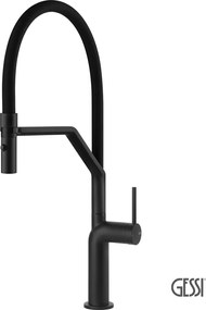 Gessi Stelo 60315 Black Matt - Μπαταρία Κουζίνας με Ντους