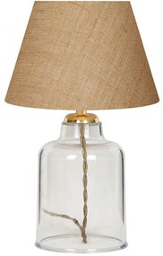Φωτιστικό Επιτραπέζιο Atkinson 0123703 22x14x30cm 1xE27 Brown-Gold Megapap Plastic, Fabric