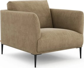 Πολυθρόνα από βελούδο stonewashed Oscar, σχεδίασης E. Gallina