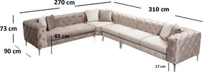 Corner Sofa Como Corner Left - Beige Beige