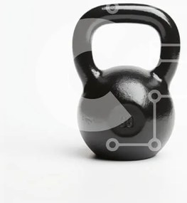 Intra Συλλεκτικό Ξύλινο Παζλ Plywood  4mm - Μαύρο Kettlebell Σε Ξύλινο Κουτί - Διαστάσεις: 10x10 cm – 25 κομμάτια