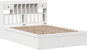 vidaXL Σκελετός Κρεβ. Χωρίς Στρώμα Λευκό 160x200 εκ Μασίφ Πεύκο